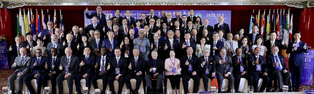 台北市舉行2023年世盟年會暨第64屆亞盟年會，大會主題為「自由民主、邁向和平」